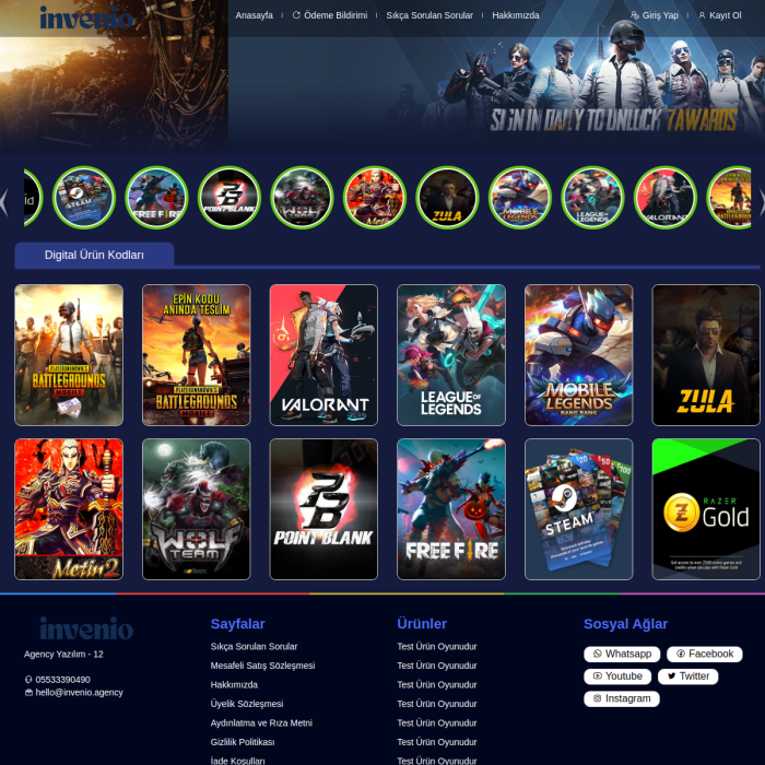 invenio Agency Web Yazılımları 0553 339 0490