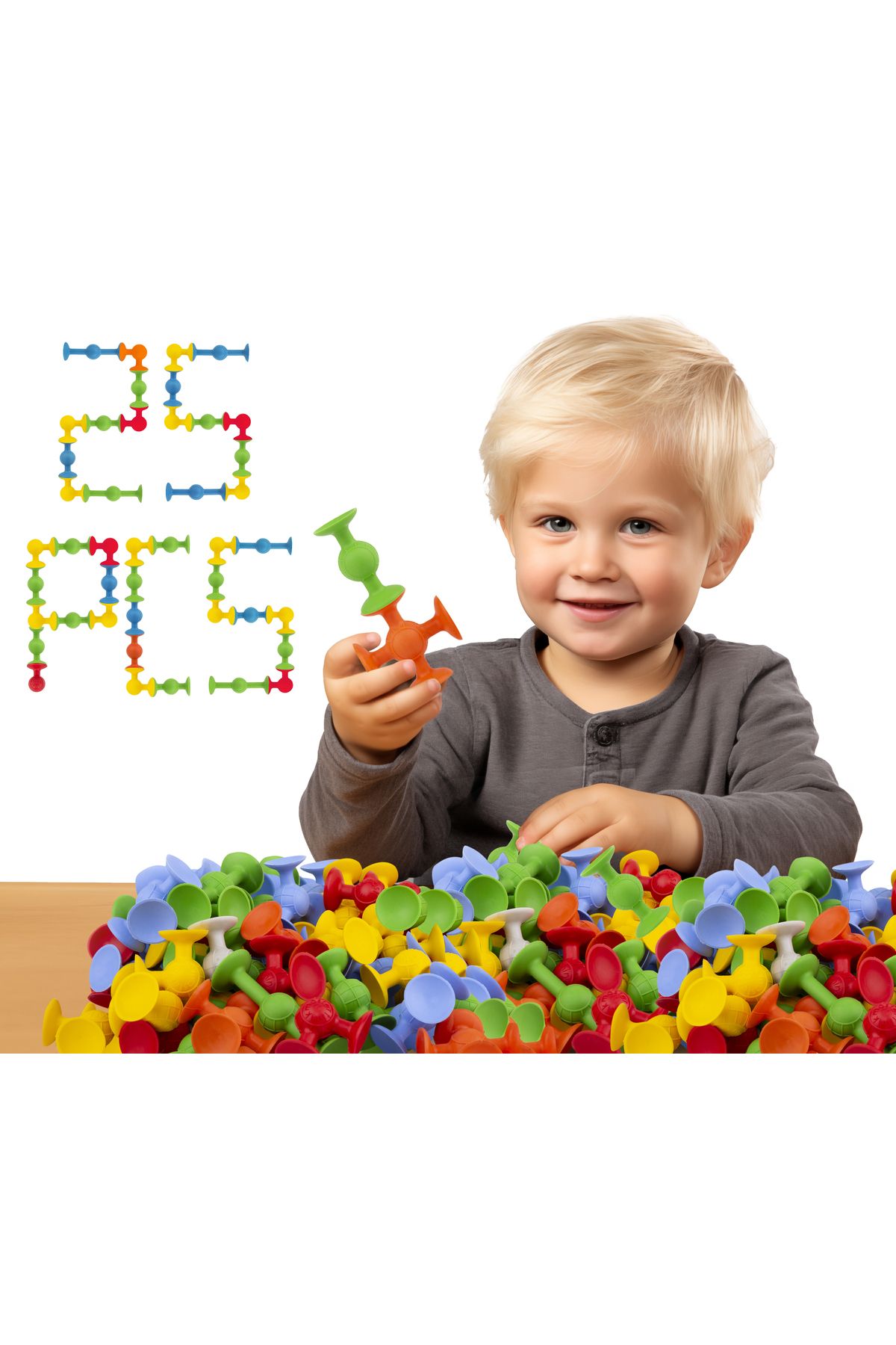 Vakum Molekül 25 Parça Yapı Taşları Fidget Duyusal Eğitici Oyuncak